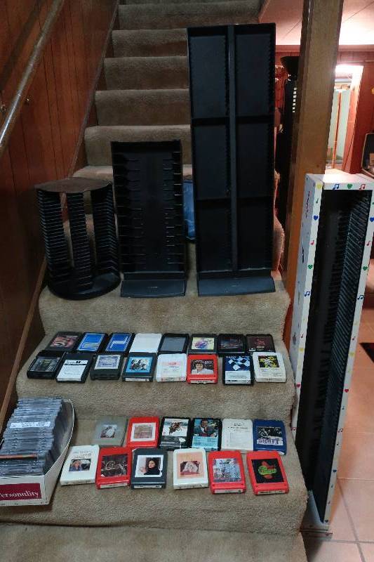 CDS, 8 TRACKS AND CD RACKS