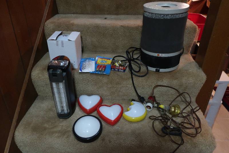 MISC HOUSEHOLD ITEMS, LIGHTS, AIR CLEANERS, ECT