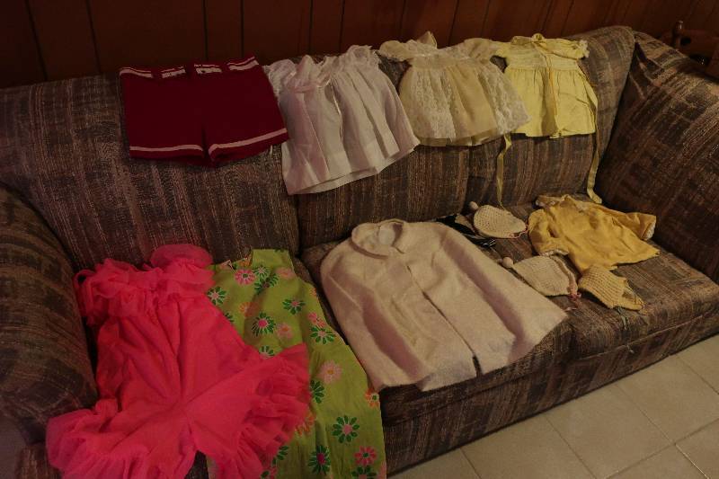 VINTAGE CLOTHES, MOSTLY SMALL CHILD DRESSES, BONNETS, ECT