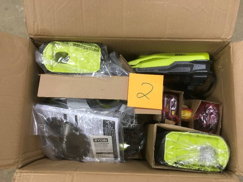lot 2 image: Ryobi One 18-Volt 3 Piece Lithium-Ion Cordless Combo Kit - Open Box Never Used