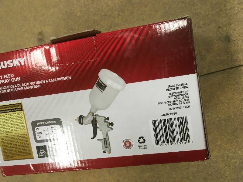 lot 4 image: Husky Gravity Feed HVLP Spray Gun