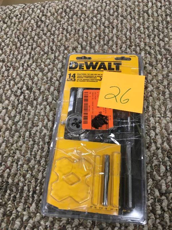 lot 26 image: MISSING PIECES - DeWalt Tap and Die