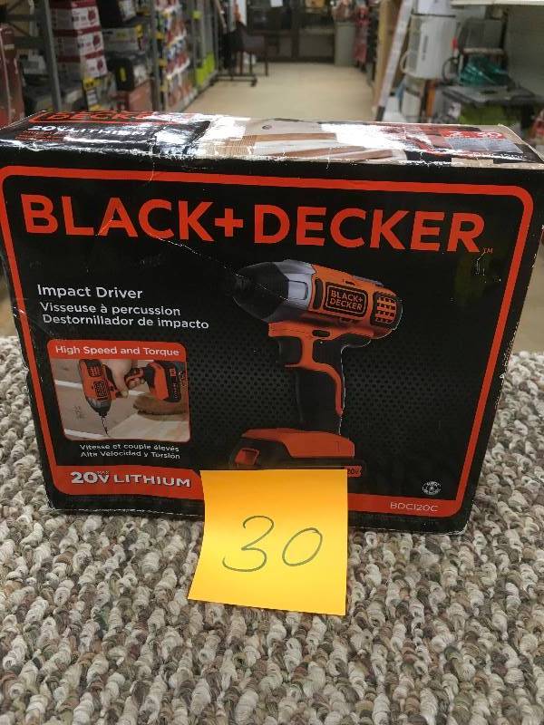 lot 30 image: Black & Decker Impact Driver - Open Box