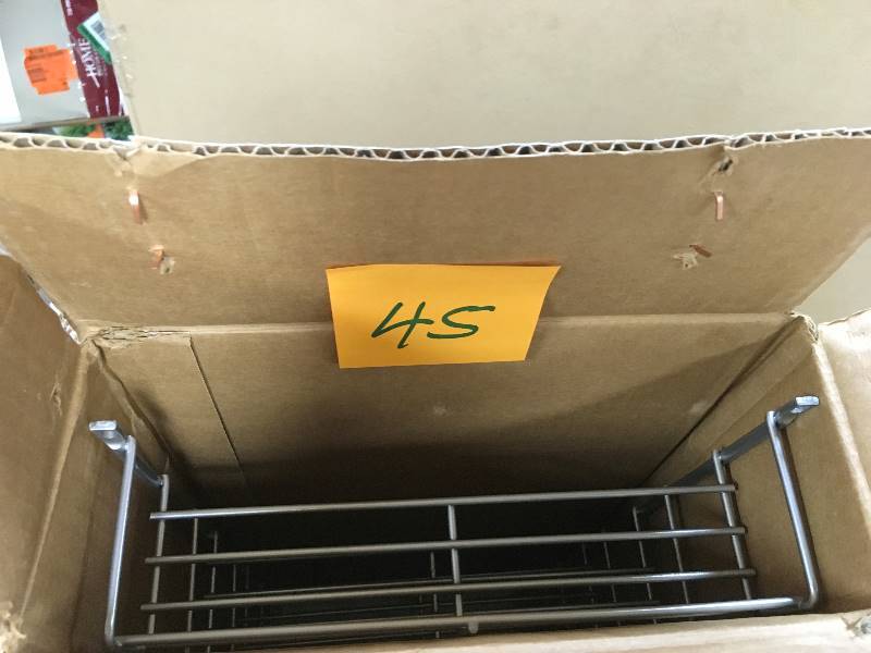 lot 45 image: 20 in. x 10.81 in Wire Storage Rack  Open Box Never Used
