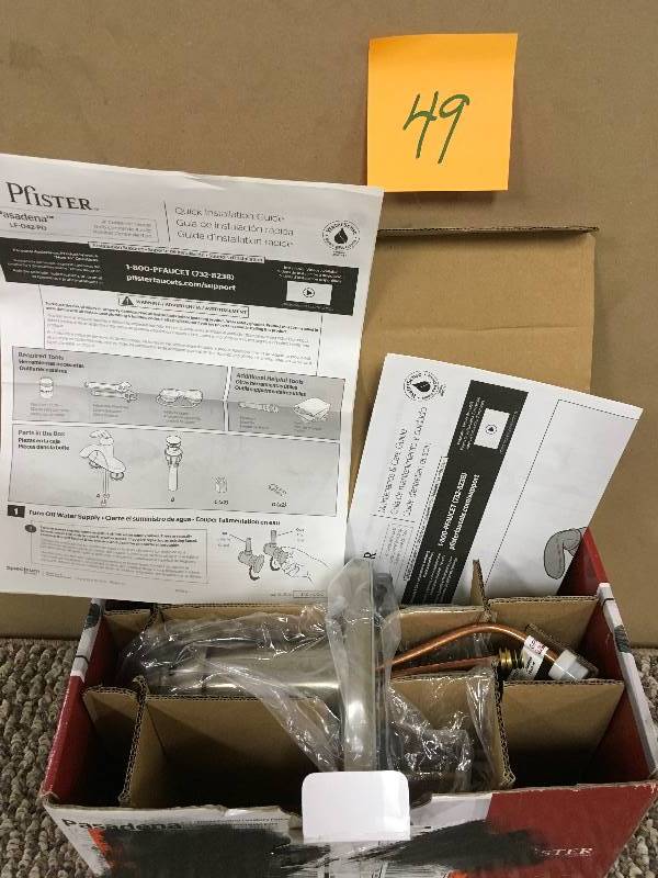 lot 49 image: Pfister Pasadena LF-0420PDKK Single Control Lavatory Faucet Open Box Never Used