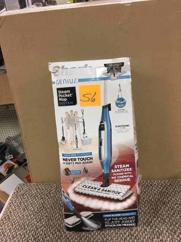 lot 56 image: Shark Genius Steam Pocket Mop System - Open Box