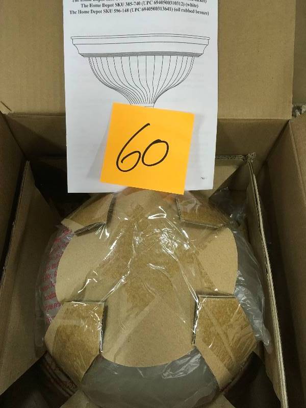 lot 60 image: Hanpton Bay Flush Mount Fixture - Open Box