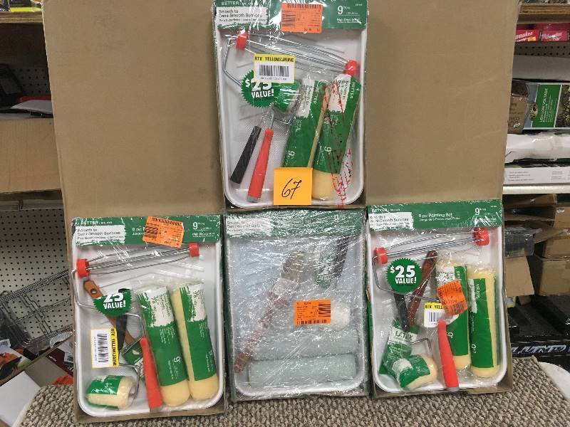 lot 67 image: LinzerProducts 8 piece RollerTray Kit - Lot of 4 - Open Box