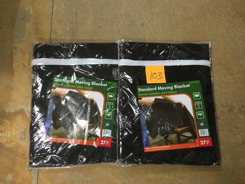 lot 103 image: Standard Moving Blankets - lot of 2 - Open box