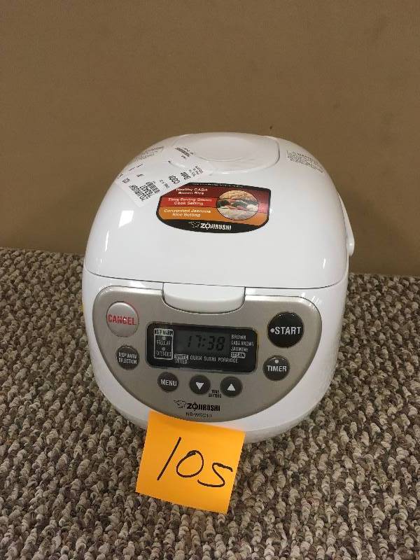 lot 105 image: Zojirushi Electric Rice Cooker & Warmer - Open Box
