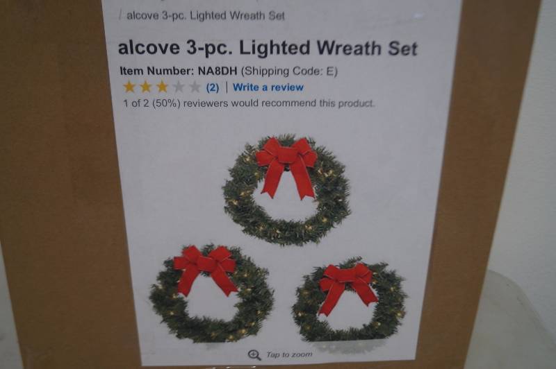 Lighted Wreath Set