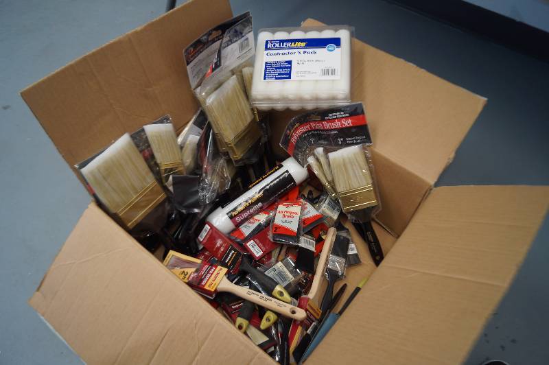Box of Paint BrushesRollers