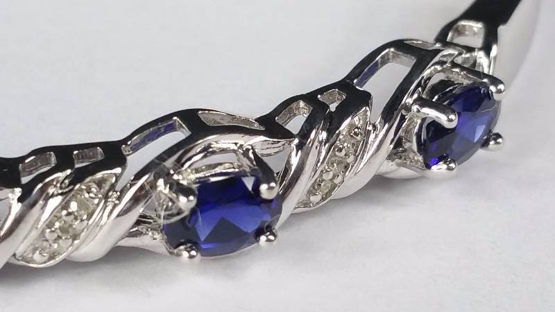 lot 79 image: Sapphire and Diamond Bracelet
