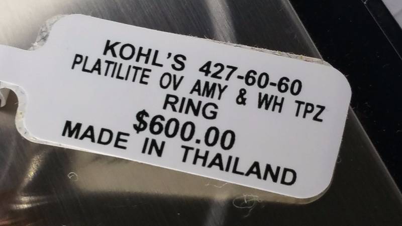 lot 167 image: Amethyst Ring - New With $600 Kohls Tag