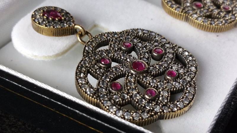 lot 176 image: Ruby Earrings