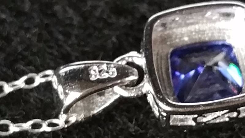 lot 179 image: Tanzanite and Diamond Necklace