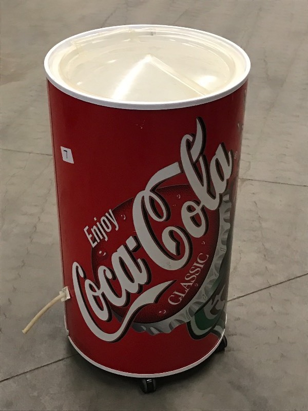 lot 7 image: Rolling Coca-Cola Beverage Cooler ...