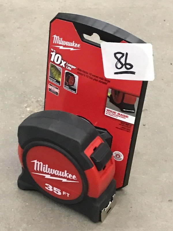lot 86 image: New Milwaukee 35 Wide-Base Tape Me...