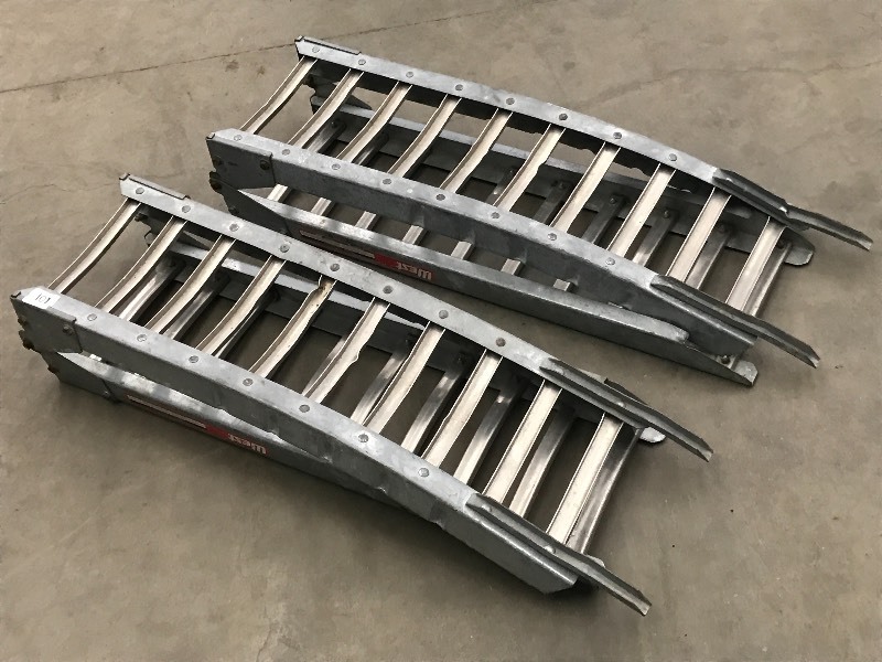 lot 101 image: Pair Of 7ft Bi-Fold ATV Ramps, Used...