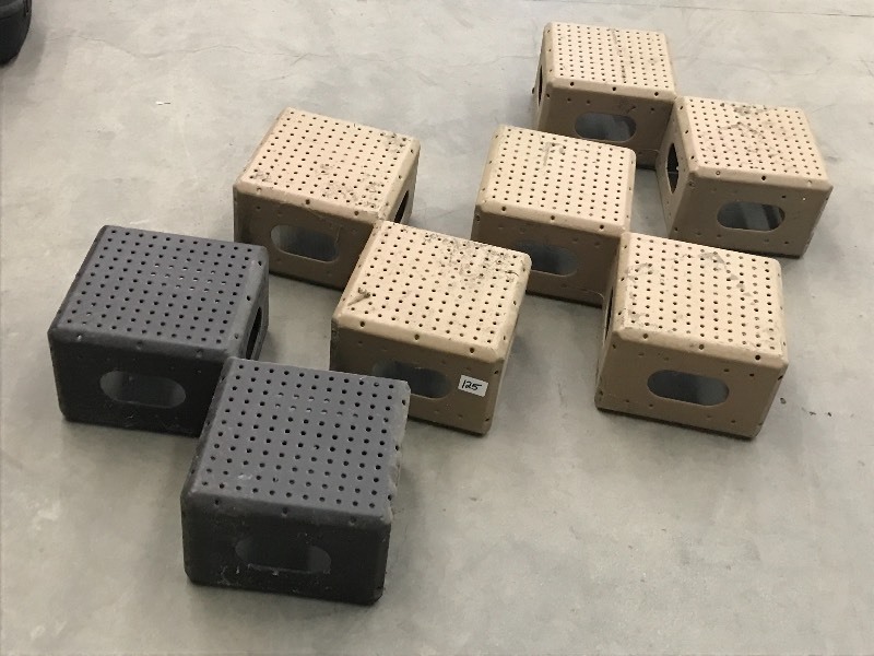 lot 125 image: (4) Portable Ruber-Coated Steel Ste...