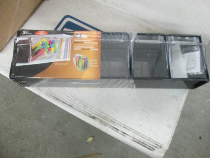 lot 4 image: Deflecto Tilt Bins, Interlocking 5-...