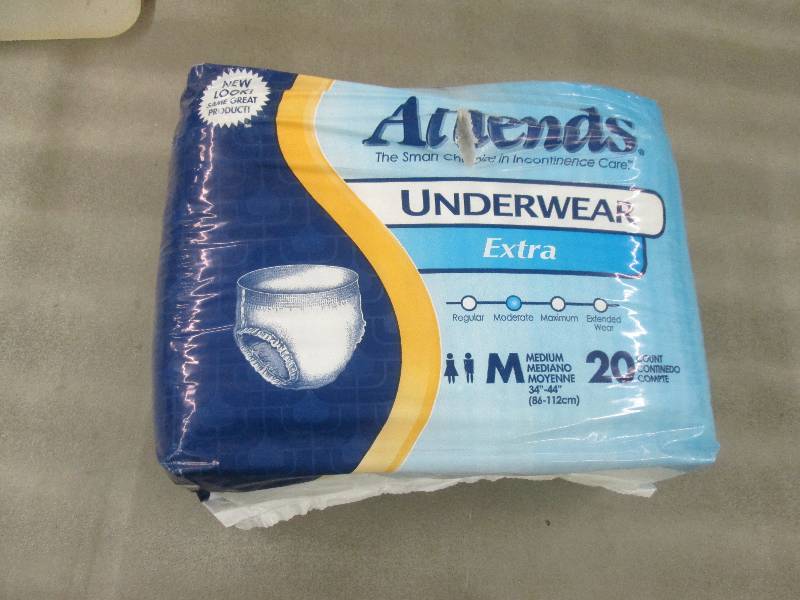 lot 10 image: Attends Extra- Pkg of 20 Medium...