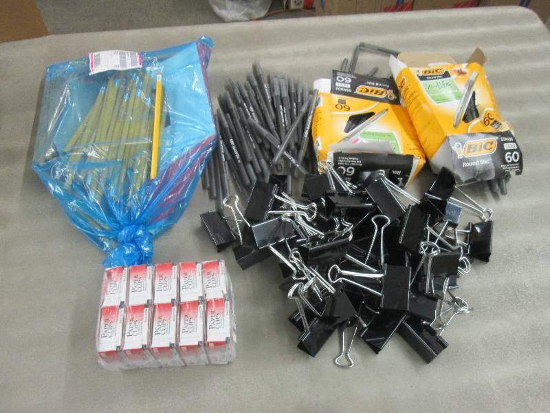 lot 34 image: Wooden #2 Pencils, 2 Large Pk of Bi...