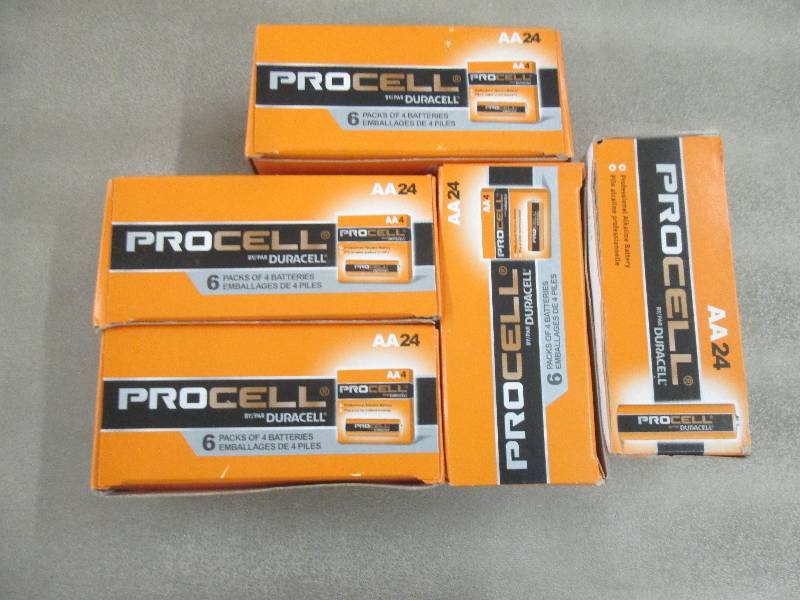 lot 43 image: 5 Packs of 24 Duracell Procell AA B...