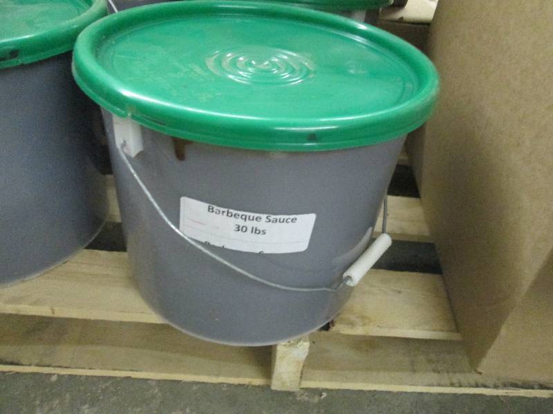 lot 141 image: 30 lbs Barbecue Sauce...