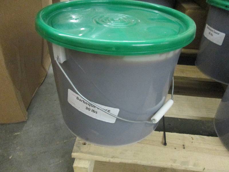 lot 143 image: 30 lbs Barbecue Sauce...