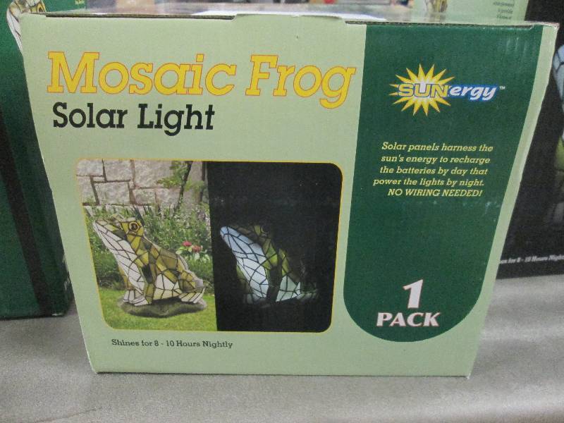 lot 323 image: Mosaic Frog Solar Light...