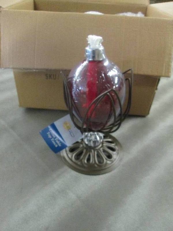 lot 328 image: Lot of 6 Sunergy Red Lotus Glass Ta...