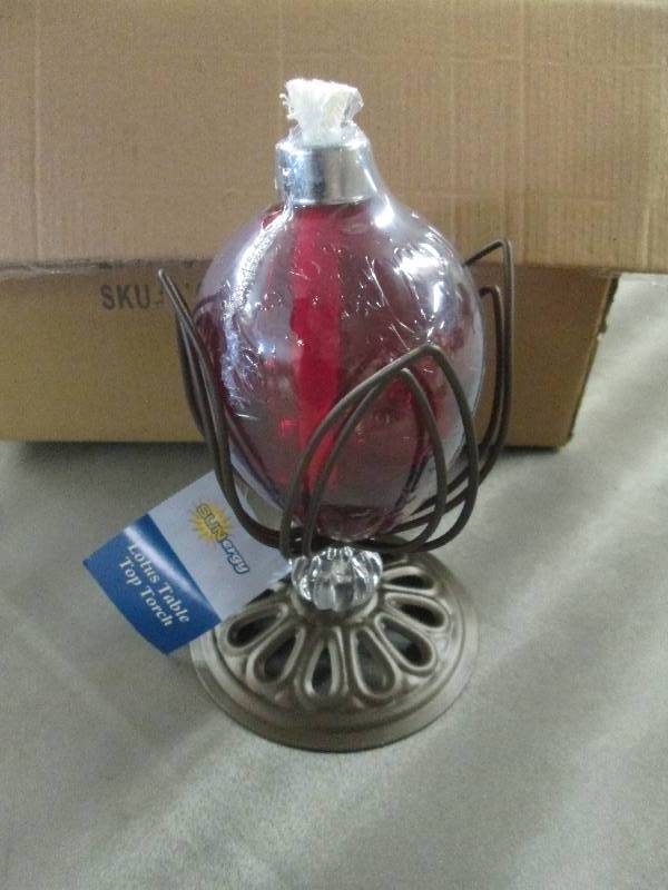 lot 330 image: Lot of 6 Sunergy Red Lotus Glass Ta...