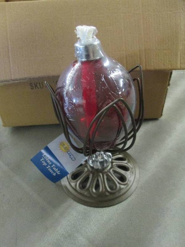 lot 331 image: Lot of 6 Sunergy Red Lotus Glass Ta...