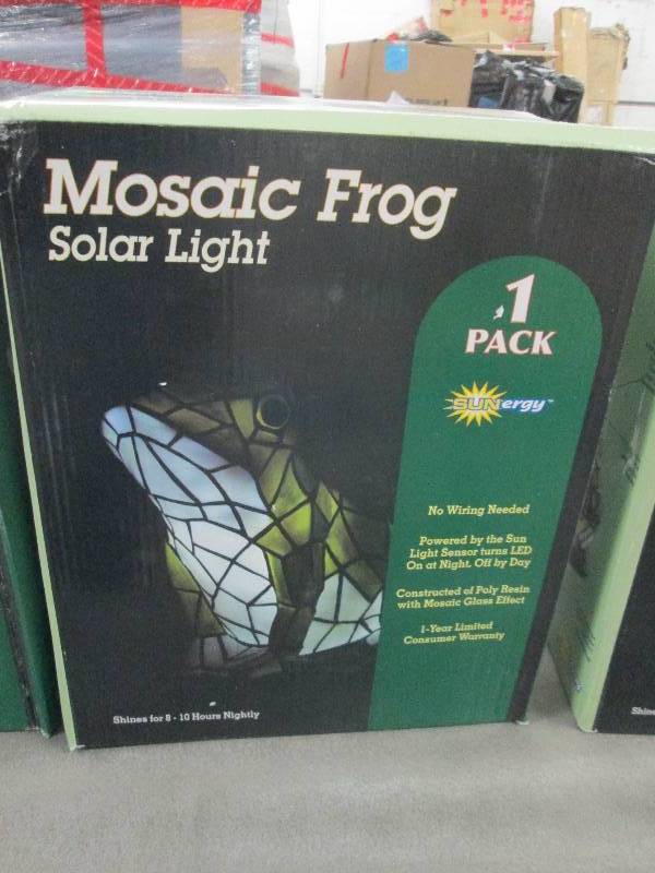 lot 333 image: Mosaic Frog Solar Light...