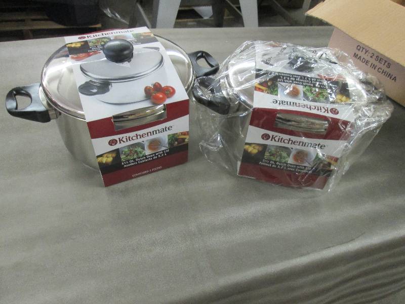 lot 343 image: Lot of 2 Kitchenmate Stainless Stee...