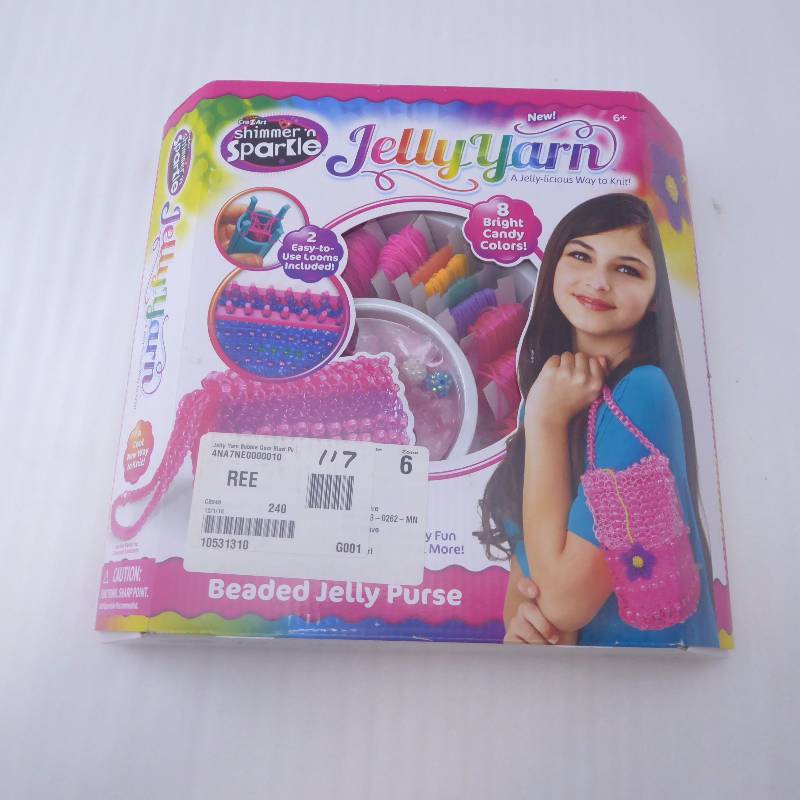 Cra-Z-Art Shimmer N Sparkle Jelly Yarn Glitz N Glam Party Purse Kit