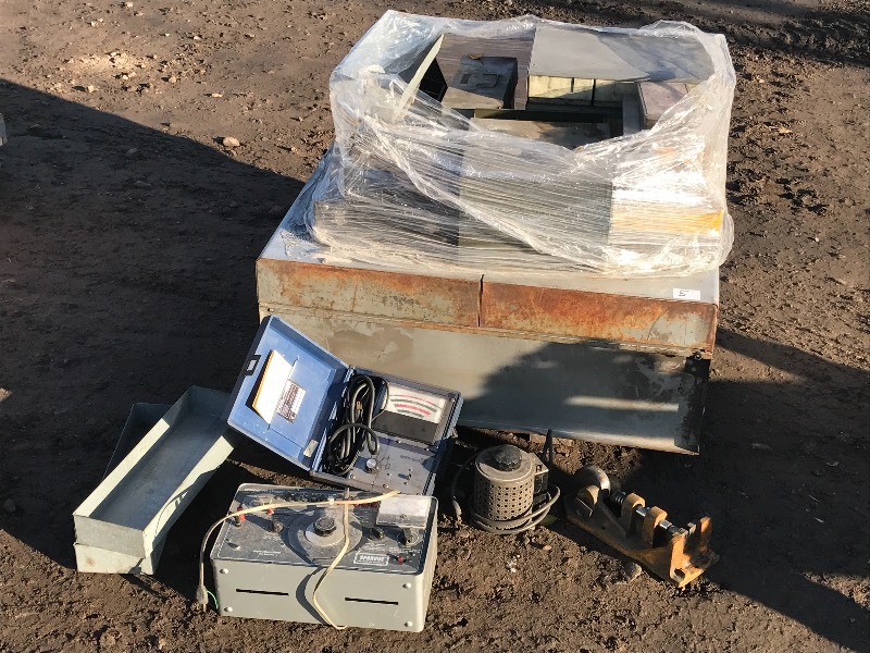 Lot Of Steel Shop Cabinet, Assorte...