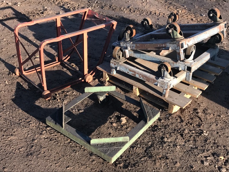 Lot Of (1) Barrel Cart & (4) Heavy...