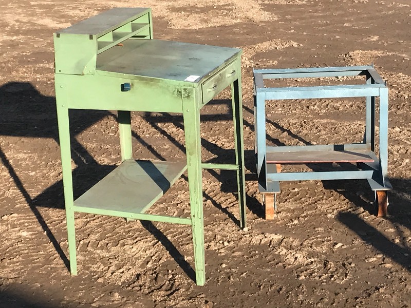 (1) Standing Steel Shop Desk & (1) ...