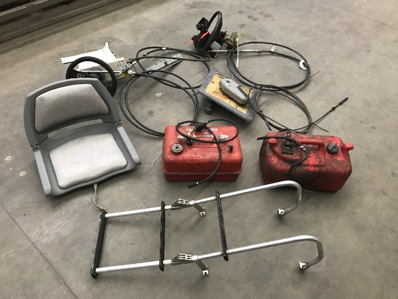 lot 38 image: Lot Of Boat Steering Controls, Swi...