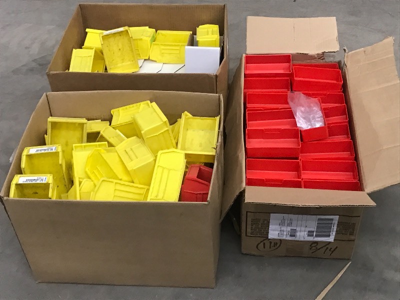 lot 57 image: (3) Boxes Full Of Assorted Plastic ...