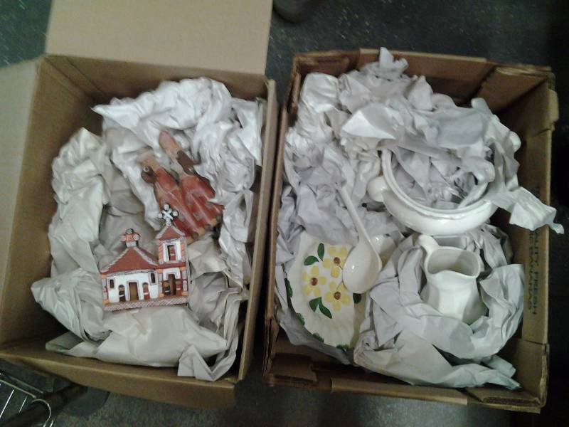 2-Boxes Pottery & Dish Ware