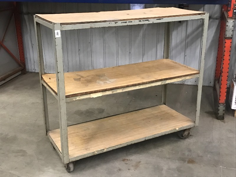 3-Level Steel Framed Shop Cart  Ra...