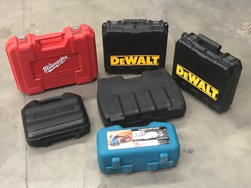 Lot Of (6) Empty Plastic Tool Cases...