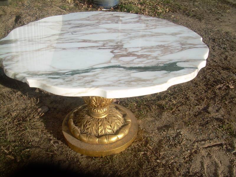 ANTIQUE TABLE MARBLE TOP
