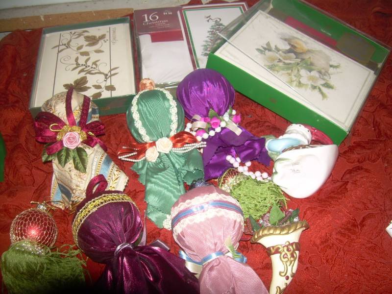HAND CRAFTED CHRISTMAS BALLS, ETC.
