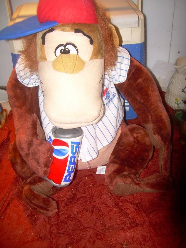 COLLECTIBLE PEPSI COOLER AND MONKEY