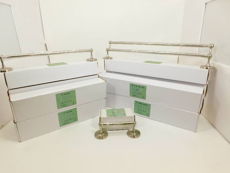 Lot of New Brushed Nickel Bathroom Fixtures