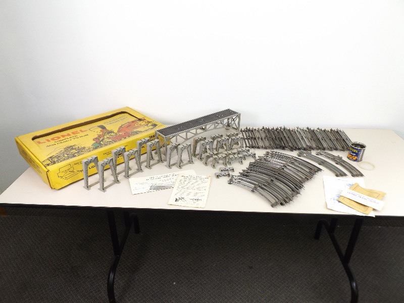 Vintage Lionel Trestle Bridge Set, and Tracks with Lionel Box